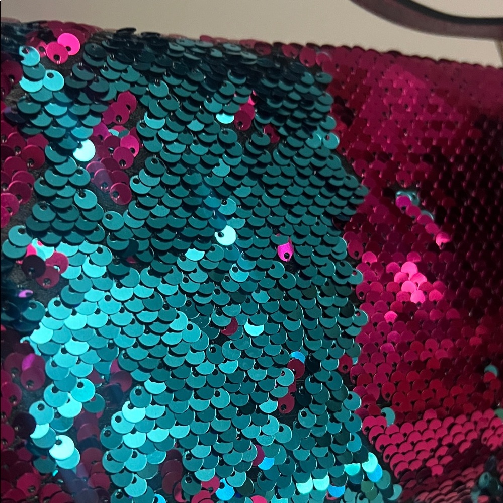 Wishbone Pink Sequin Baguette Shoulder Bag - Picture 4 of 7